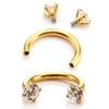 Stainless Steel Crystal Hoop Ring Piercing Nose Ear Belly Button Rings Women Men Cartilage Helix Earrings Daith Piercing Jewelry