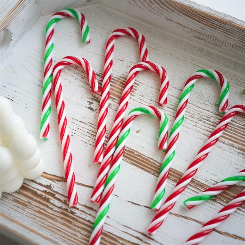 Set of 5 Colorful Sturdy Plastic Lollipop Christmas Decorations Portable Hanging Ornament for Holiday Decoration
