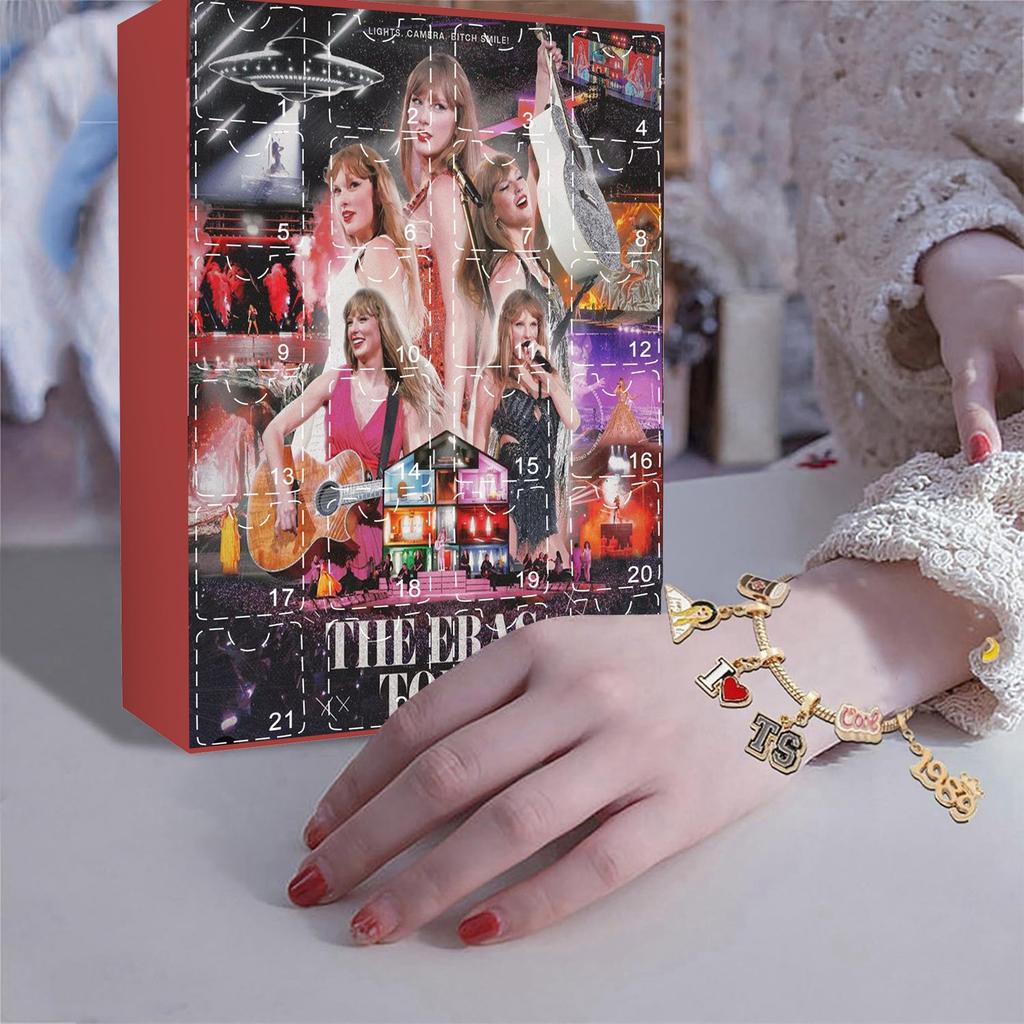 3D Stereo BlindBox Aircraft Box BlindBox Advent Calendar Pendant Bracelet 24 GridKeychain