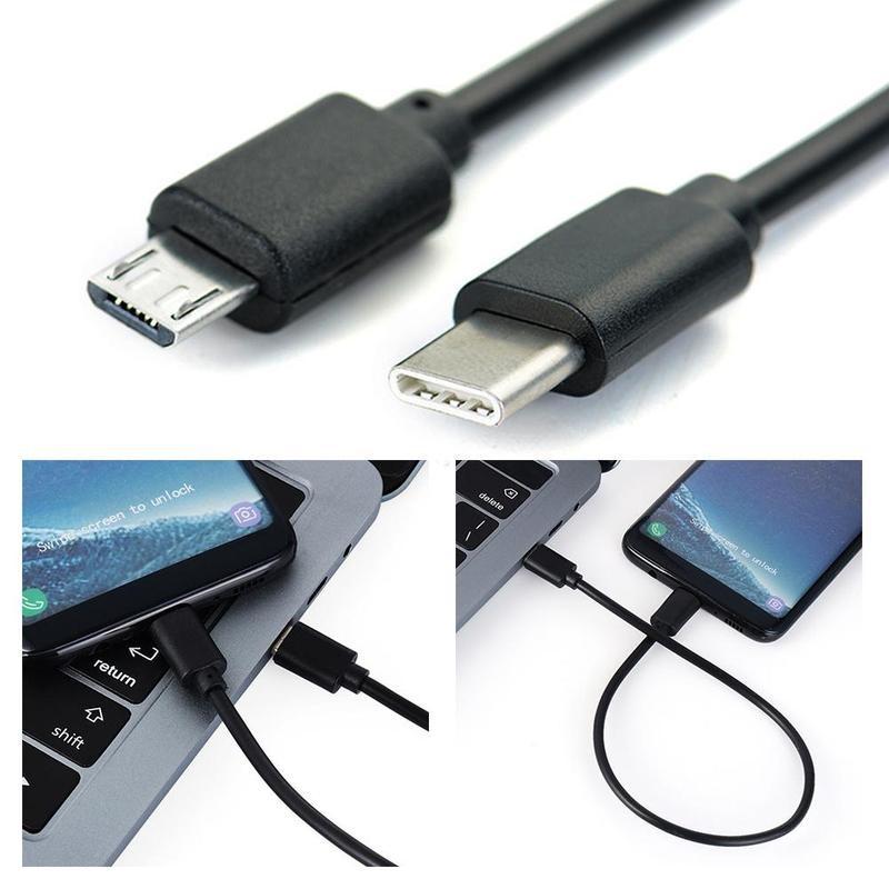 Type C To Micro USB Cable Fast Charging USB Type-C Adapter Cord for Samsung  MacBook Pro OTG Mobile Phone Micro USB Cable