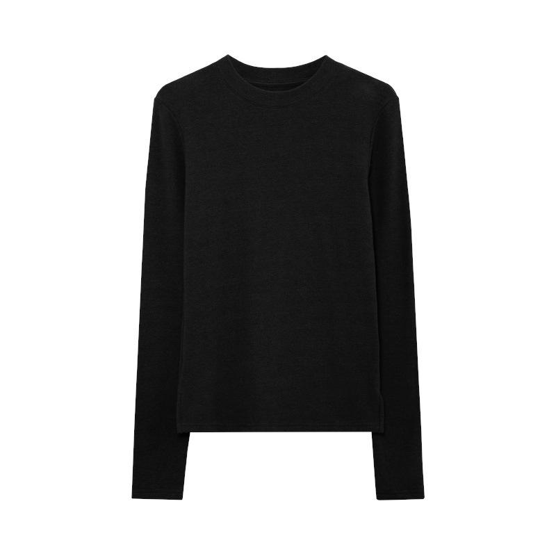 

Двусторонняя начесаная женская рубашка облегающего кроя с разрезом и небольшим круглым вырезом One Size