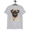 Cute Pug Dog Graphic Short-Sleeve Unisex T-Shirt Mens Womens Tees Top | Comfortable Cotton Tee
