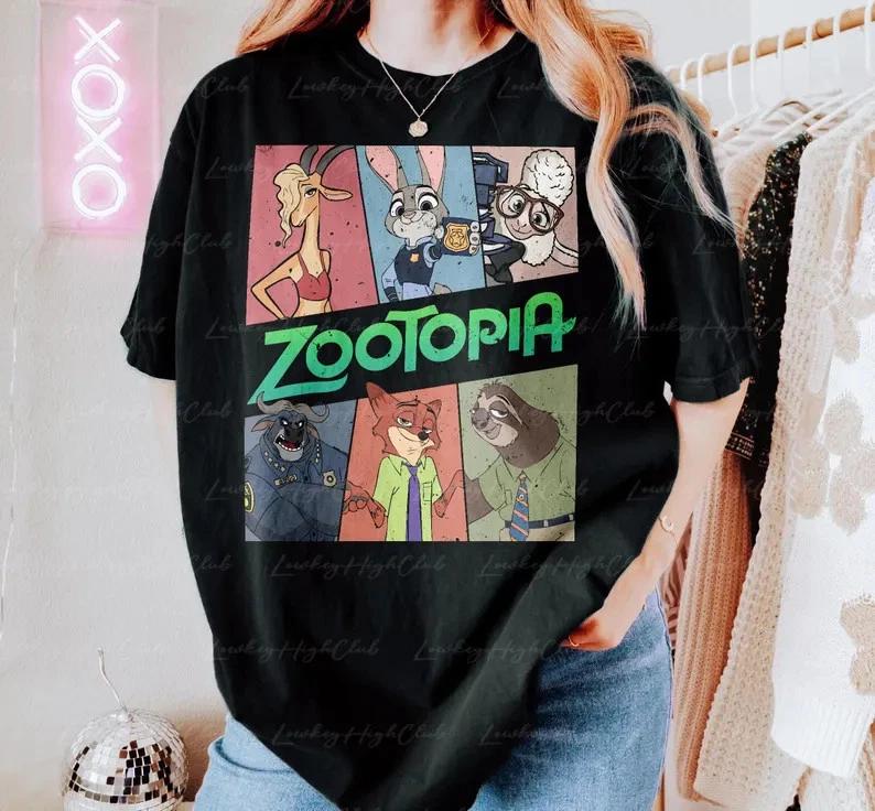 Pixar Zootopia Characters Group Shirt S