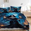 3pcs Anime Witch Decorative Bedding Set - Includes One Quilt Cover and Two Pillowcases (No Core) - Perfect for Bedroom and Guest Room Decoration, Feat