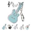 Beautiful Guitar Keychain Charm, Acrylic Guitar - Shaped Keychain, 2D Cute Rose Guitar Key Chain, Ideal For Music Lovers.