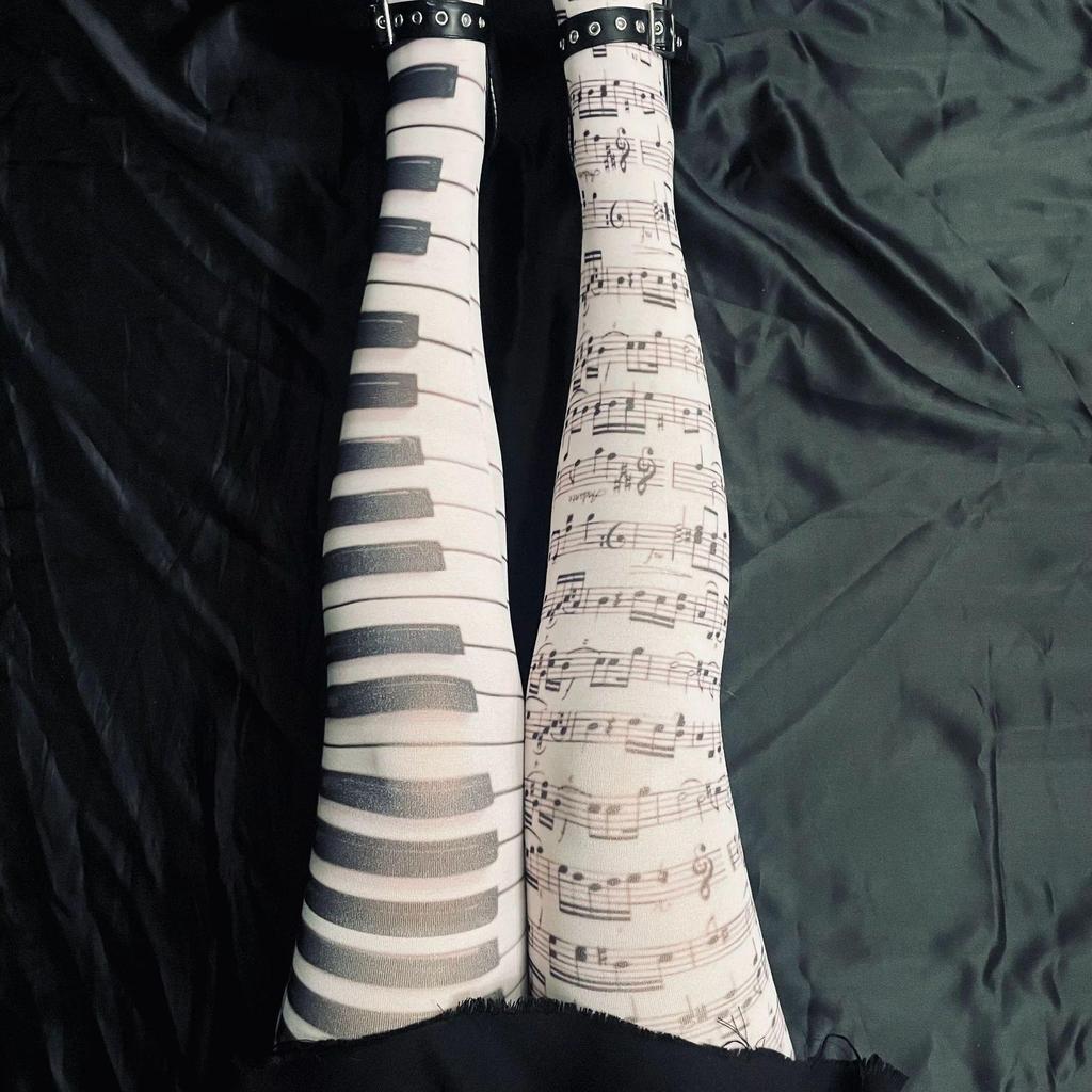 Punk Printed Long Socks Women's Sweet Cool Japanese Style Stockings Pantyhose Seasonal JK Socks Legs Warmers Sexy Accessories