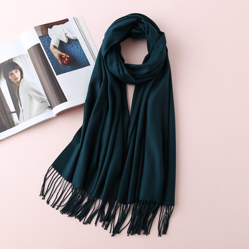 Women's High-End Red Imitation Cashmere Knit Shawl - Versatile & Fashionable