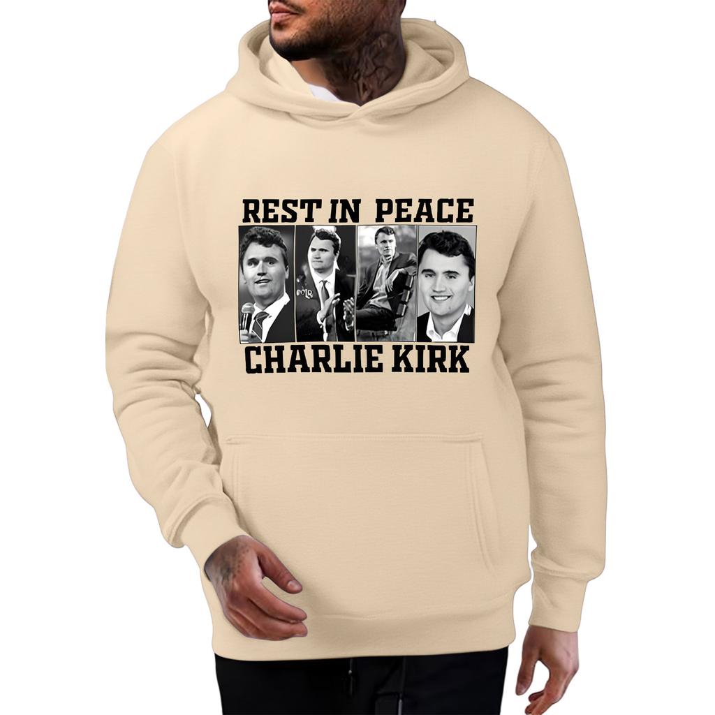 Men's Fashionable Casual Long-sleeved Printed Hooded Sweater Top