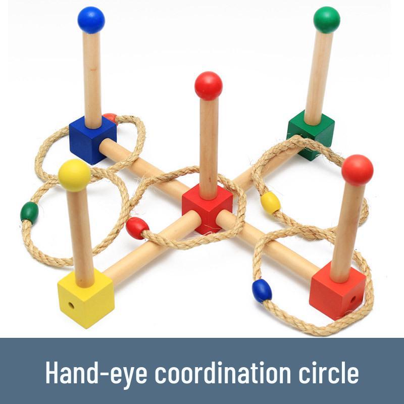 

Montessori Early Learning Toys: Hand-Eye Coordination, Sensory Ring Toss for Preschool and Kindergarten.