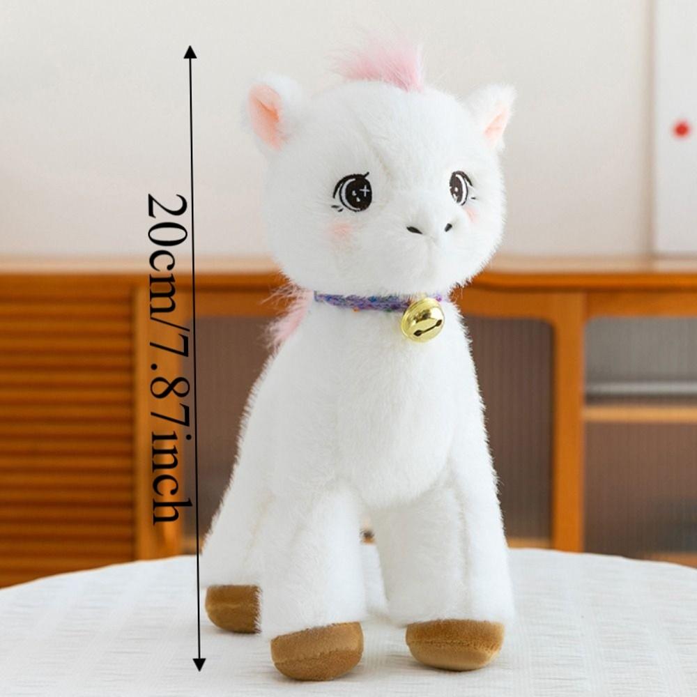 Cozy Stuffed Horse Plush Toy Lifelike Horse Stuffed Horse Doll Cute White Horse Doll  Kid Toy