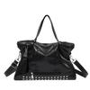 Piccolo Numero Di Ragazze Calde Borse Tote Commuter Rivettate Grande Capacità Texture All-matching Monospalla Cross-body