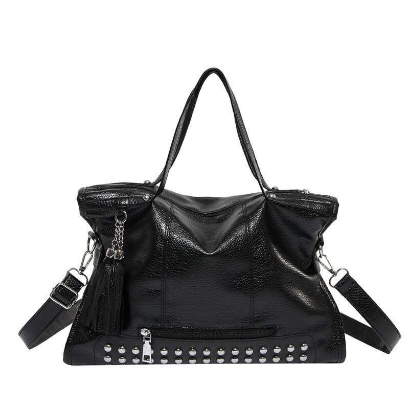 Piccolo Numero Di Ragazze Calde Borse Tote Commuter Rivettate Grande Capacità Texture All-matching Monospalla Cross-body