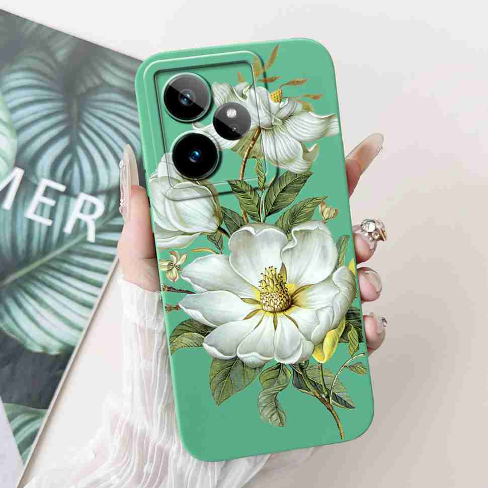 For Realme GT 7 5G 6.78" Case RMX5061 Cartoon Panda New Flower Collection Soft Silicon Cover For Oppo Realme GT7 5G Phone Shell