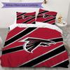 Atlanta Falcons Muster Bettwäsche Steppset Steppdecke Kissenbezug Heimdekoration Geburtstagsgeschenk (1*Bettbezug + 2*Kissenbezug ohne Füllung)