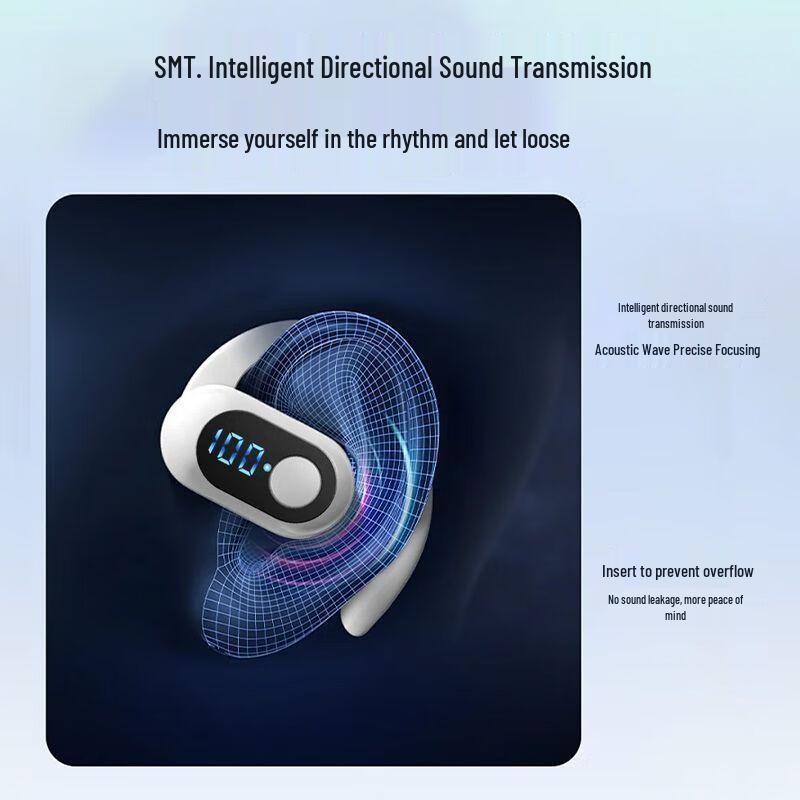 XD3E Bluetooth Earphones: Painless Wear, High-Quality Sound, Digital Battery Display, Sports Ear Hook, Super Long Standby.