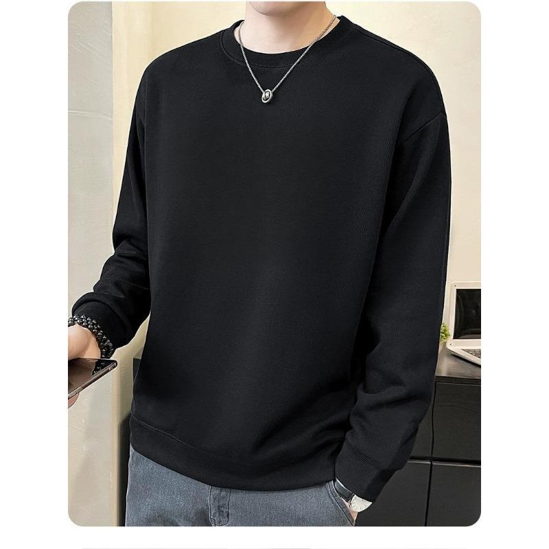 Felpa Oversize Girocollo da Uomo Morbido Pile Casual Larga Manica Lunga Top