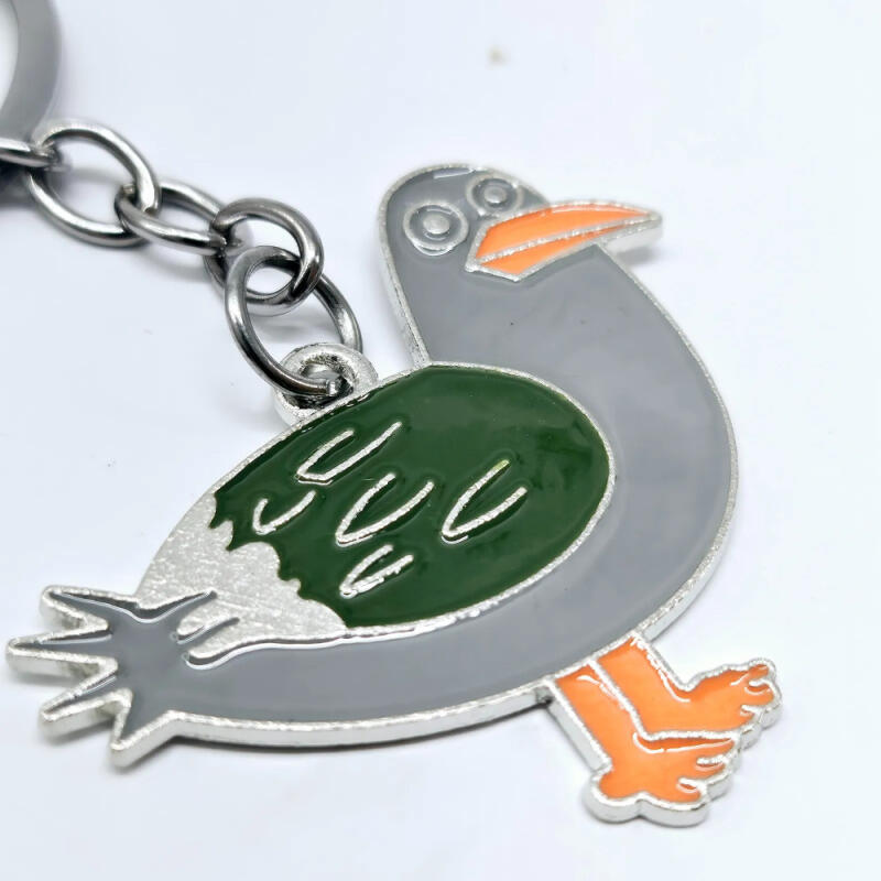 Good luck charm peace cute dove keyring key holder keychain