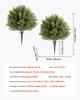 Artificial Topiary Cypress Trees with Ground Spike, 2 Set 406mm Faux Shrubs & Bushes Potted Plants, Fake Silk Tree Look Real for Decor Front Porch