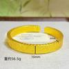 Ancient method of sand gold carving, wide-faced lion awakening, auspicious words, lucky bracelet, open bracelet