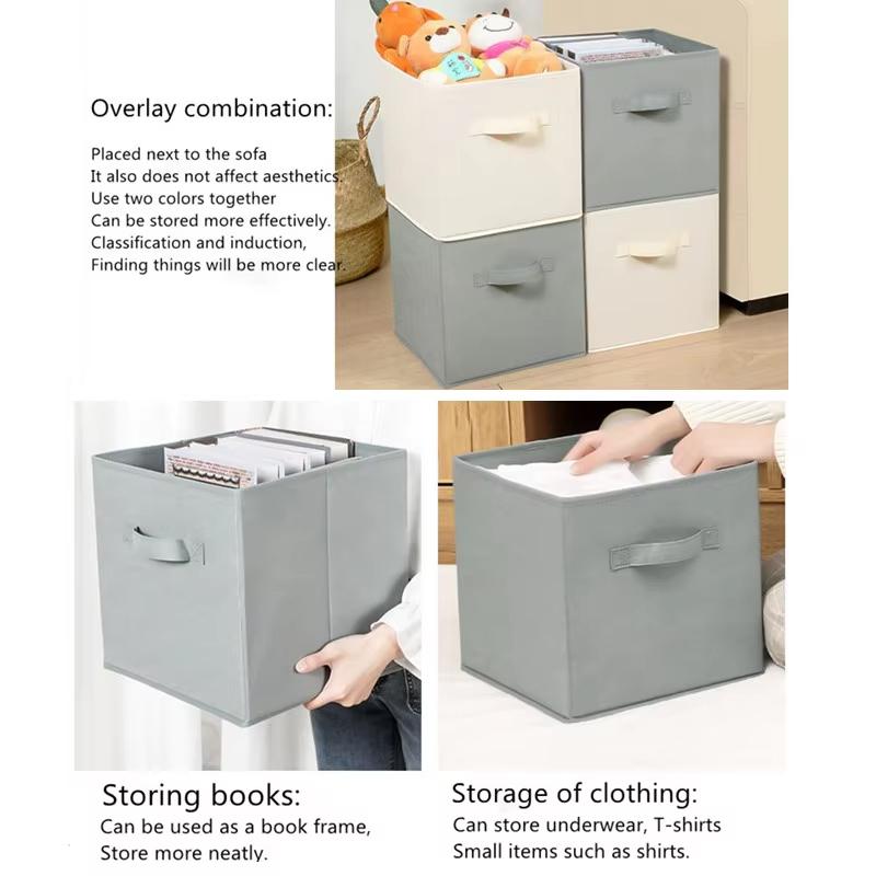 Würfel Non-Woven Stoff Aufbewahrungsbox Faltbare Aufbewahrungsbox Haushaltswaren Kinder Spielzeug Aufbewahrung Schrank Schubladenorganisation