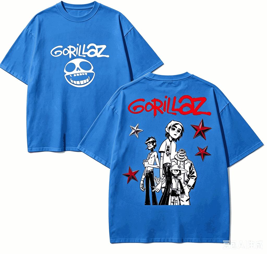 Gorillaz Gift T-shirt Men Women Harajuku Oversized Unisex Short Sleeve Streetwear high quality Couples hot product Comfortable