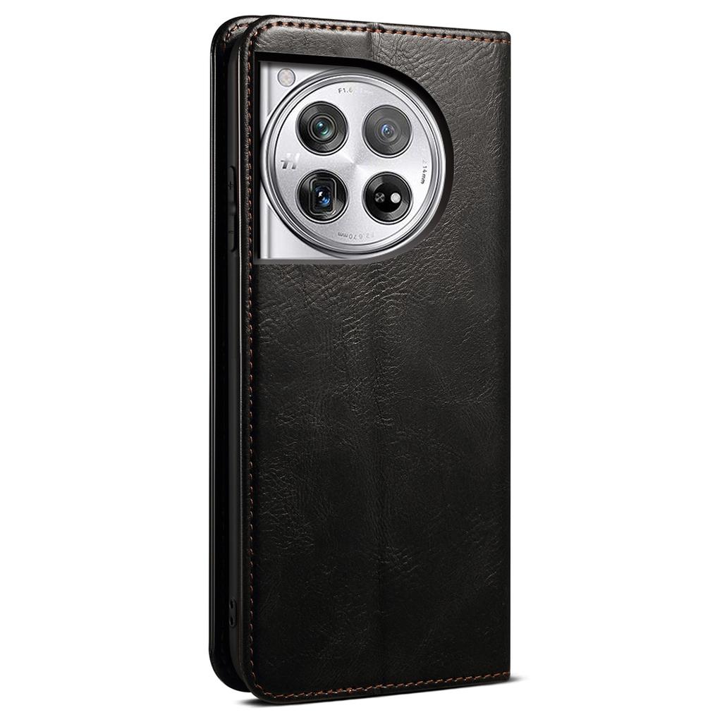 For OnePlus Ace 3 5G/12R 5G Case Waxy Crazy Horse Texture PU Leather Cover Phone Wallet