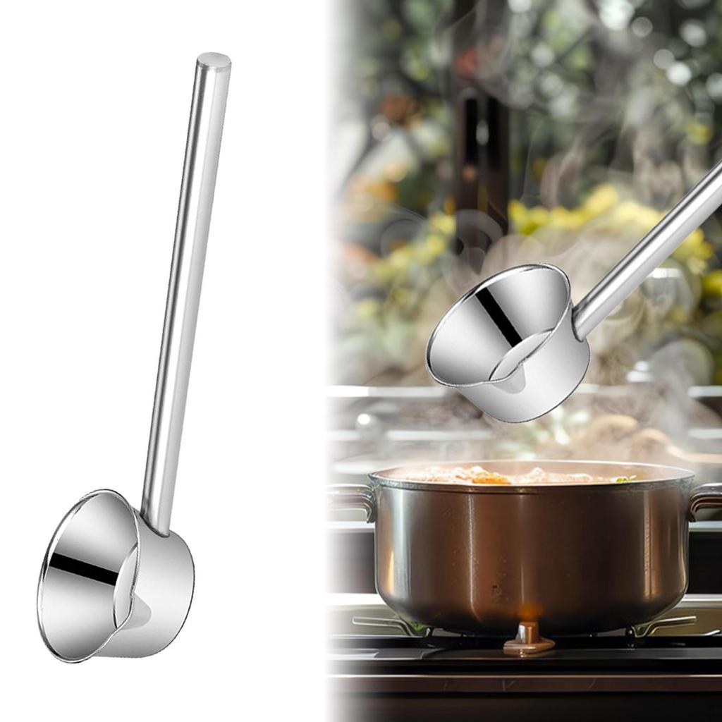 Stainless Steel Water Ladle Cup Easy To Clean Long Handled with Spout Spoon Dipper for Bath Rinse