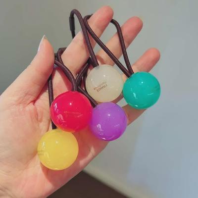 Koreanischer transparenter Jelly-Ball-Pferdeschwanzhalter