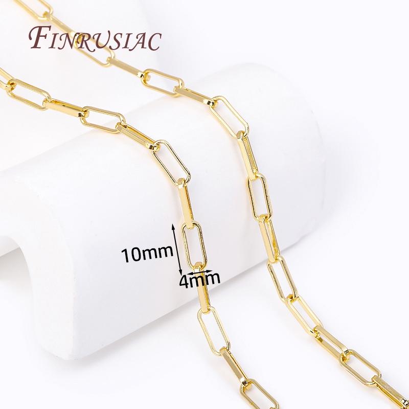 4 Styles 18K Gold Plated Bulk Metal Chains For Making Bracelet Necklace,High Quality Spool Chains DIY Jewelry Findings Wholesale