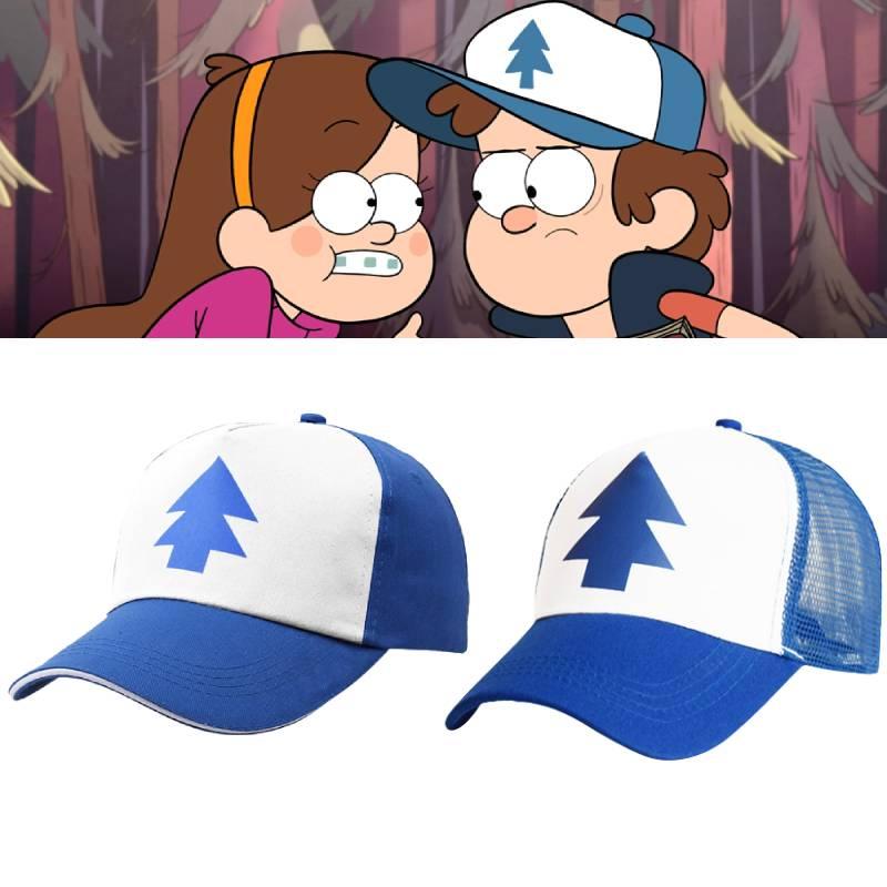 Dipper Falls Gravity Pines Blue Pine Tree Symbol Baseball Cap Hip Hop Otaku Hat
