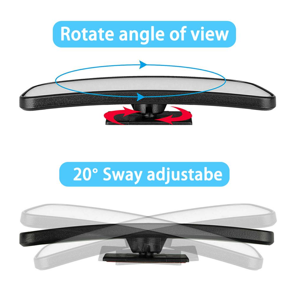 Driving Safety Black And White Rear View Mirror 360 Blind Spot Mirror 360 Rotation Eliminate Blind Spots High-quality Glass