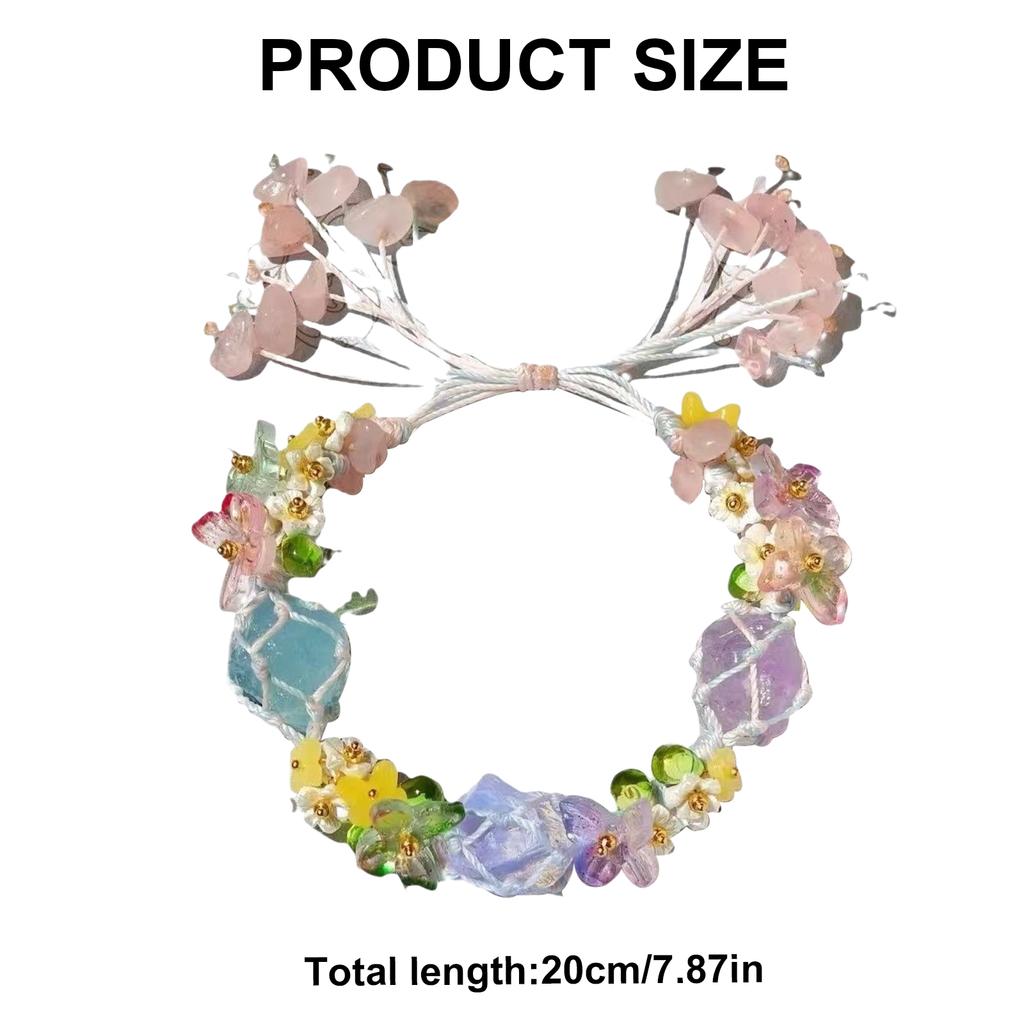 Natural Crystal Stretch Bracelets Energy Enhancing Crystal Stone Bracelet Collection Stylish Wrist Chain Adornment