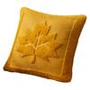 Fall Throw Pillow Cover 18"x18" Plush Pumpkin Pillow Cover Fluffy Maple Leaf Decorative Cushion Cover for Sofa Bedroom Car