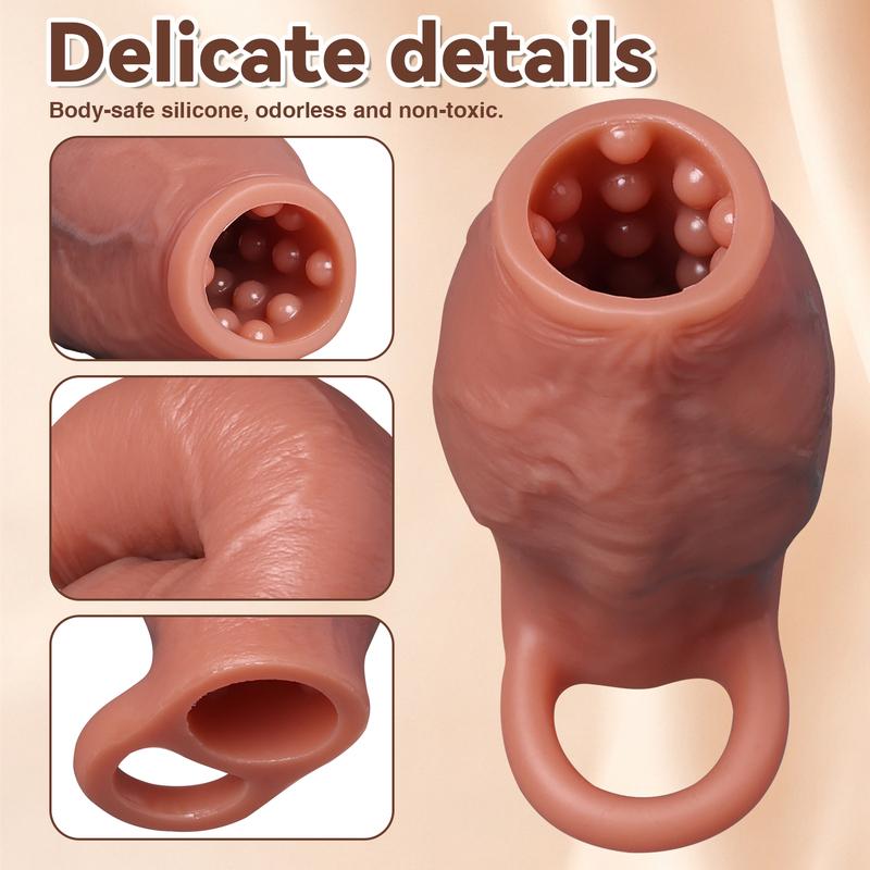 Verdicken Cock Sleeve Lock Sperma Penisring Erwachsene Männer Sexspielzeug Vergrößert Weiches Silikon Dildo Penis Hülse Vergrößerung Sexspielzeug Männlich