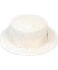 Ivory Line White Short Panama Hat