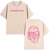 Französischer Rapper PNL Le Monde Chico Album Grafik T-Shirt Herren Damen Sommer Baumwolle Y2K Kleidung Kurzarm Top