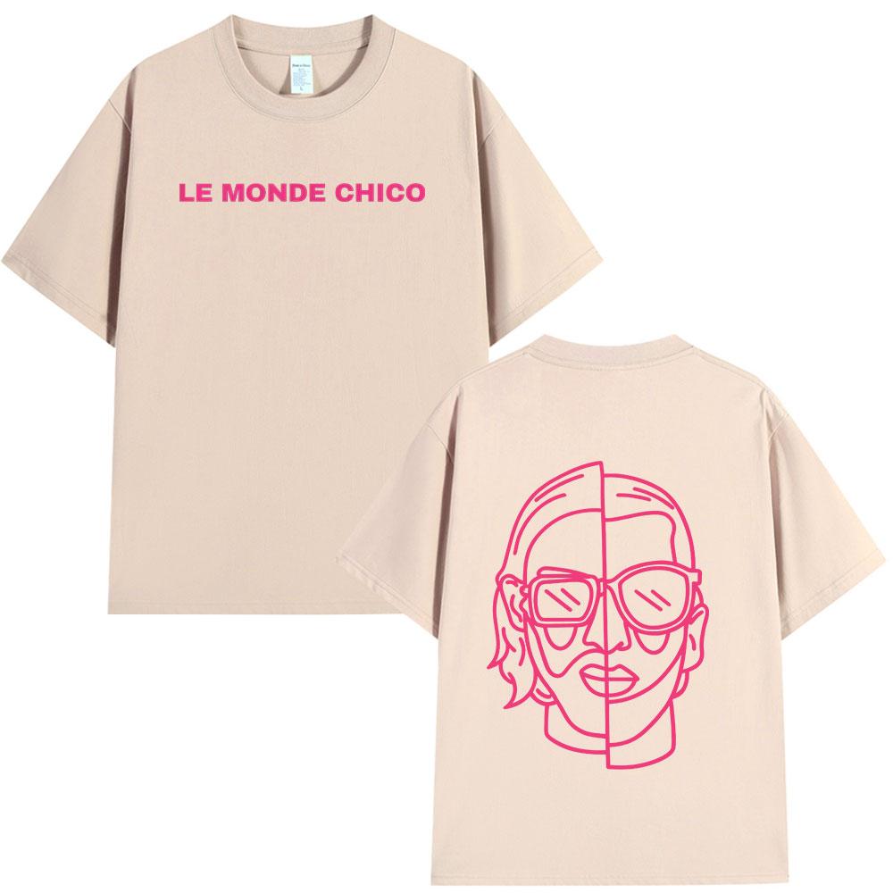 Französischer Rapper PNL Le Monde Chico Album Grafik T-Shirt Herren Damen Sommer Baumwolle Y2K Kleidung Kurzarm Top