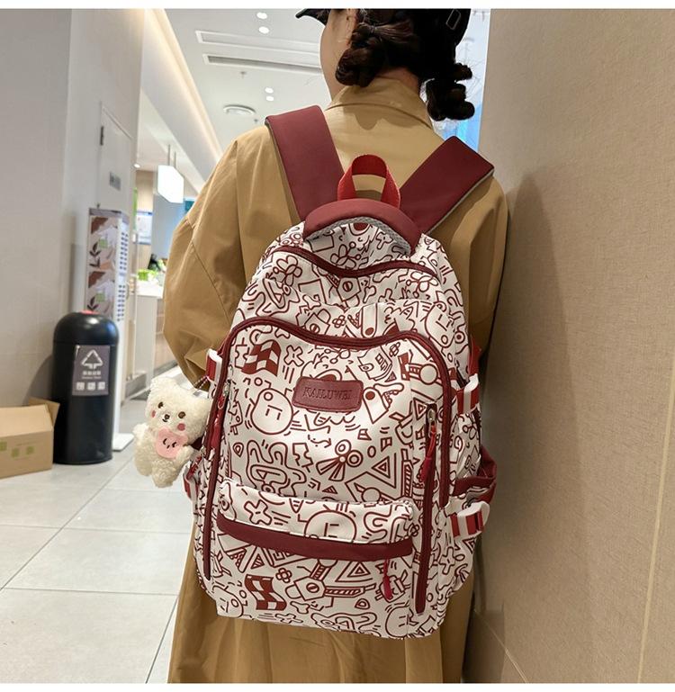 Schoolbag1011 new schoolbag Korean version large capacity junior high school student backpack fashionable casual versatile campus backpack
