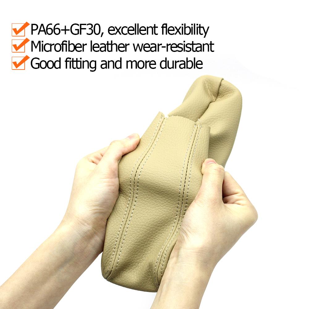 Car Handbrake Brake Handle Leather Lever Gear Frame Cover For BMW 3 Series E90 E91 E92 E93 2005-2011 34427900777 34427155624