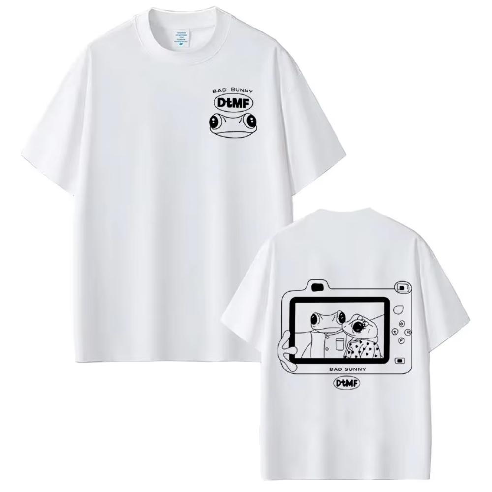 Rapper Bad Bunny Tshirt Debi Tirar Mas Fotos DTMF T Shirts Men and Women Clothing Fashion Hip Hop Oversized Tshirts Streetwear
