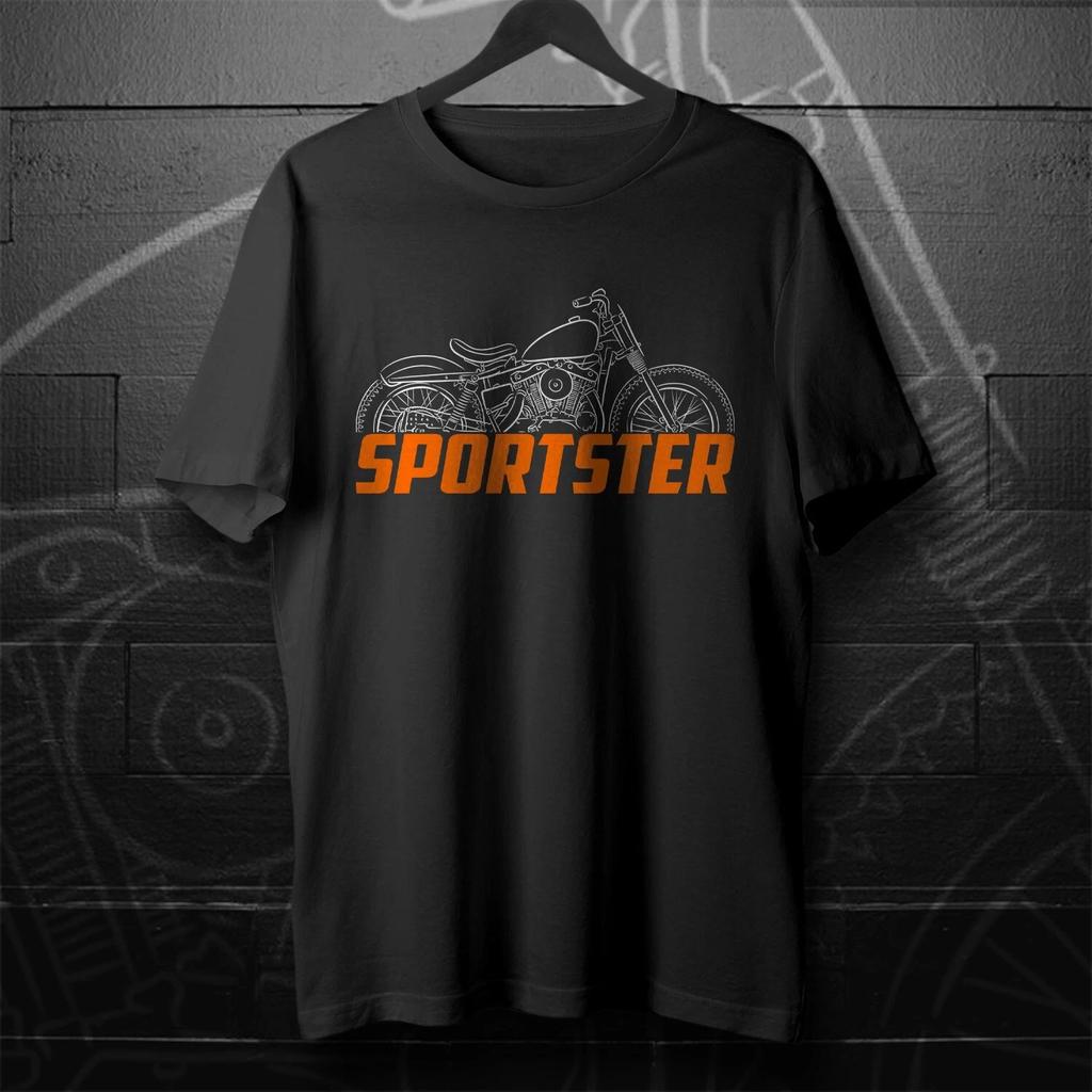 Black men's and women's T-shirt For Harley-Davidson Sportster XLR-TT 1958-1968- Motorcycle