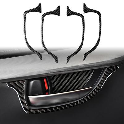 Real Carbon Fiber For Lexus NX 200 200T 300H 2014- Car Handle Panel Decoration Stickers Auto Modification