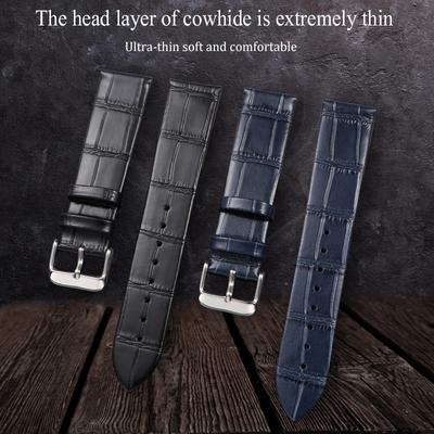 Pánský originální kožený řemínek k hodinkám pro Tissot Longines Casio Citizen DW Tianwang Ultra-tenký měkký náramek z hovězí kůže Dámský řemínek k hodinkám