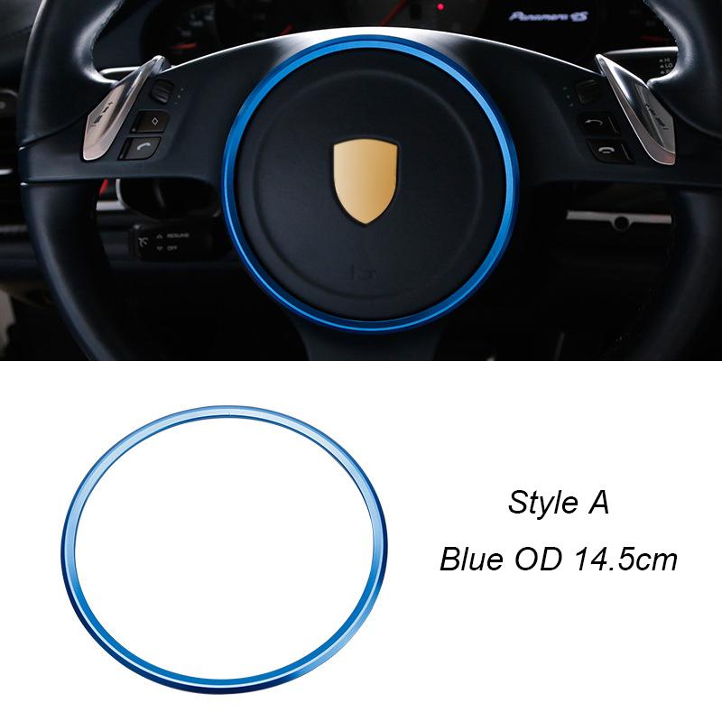 For Porsche Cayenne Panamera Macan 911 Aluminum Alloy Car Steering Wheel Ring Decoration Trim Ring