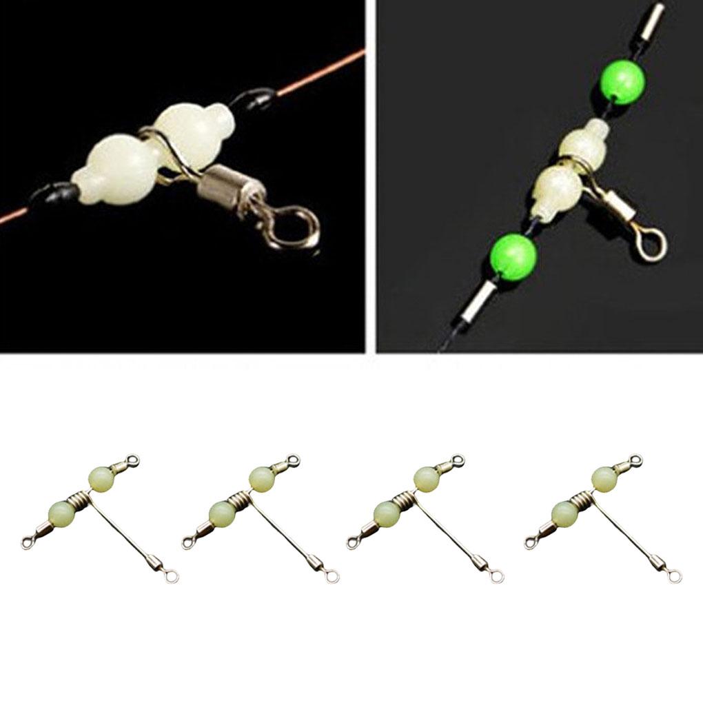 10 Pieces Fishing Connector 3 Way Stainless Steel Rotating Swivel Hook Protector Portable Fish Tackle Rolling Barrels