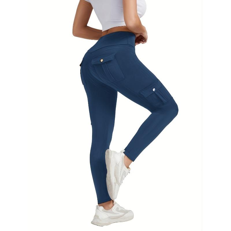 Pantaloni Corti Sportivi da Tasca per Primavera e Autunno, Pantaloni Casual da Yoga, Pantaloni a Cinque Punti da Donna, Leggings