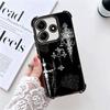 Custodia Morbida per Telefono con Sigillo Crociato Cyber Gotico per Xiaomi Redmi Note 14 15 Pro Plus 13 12 11S 11T 5G 10 9S 9 Placcata Anti-Caduta Fundas