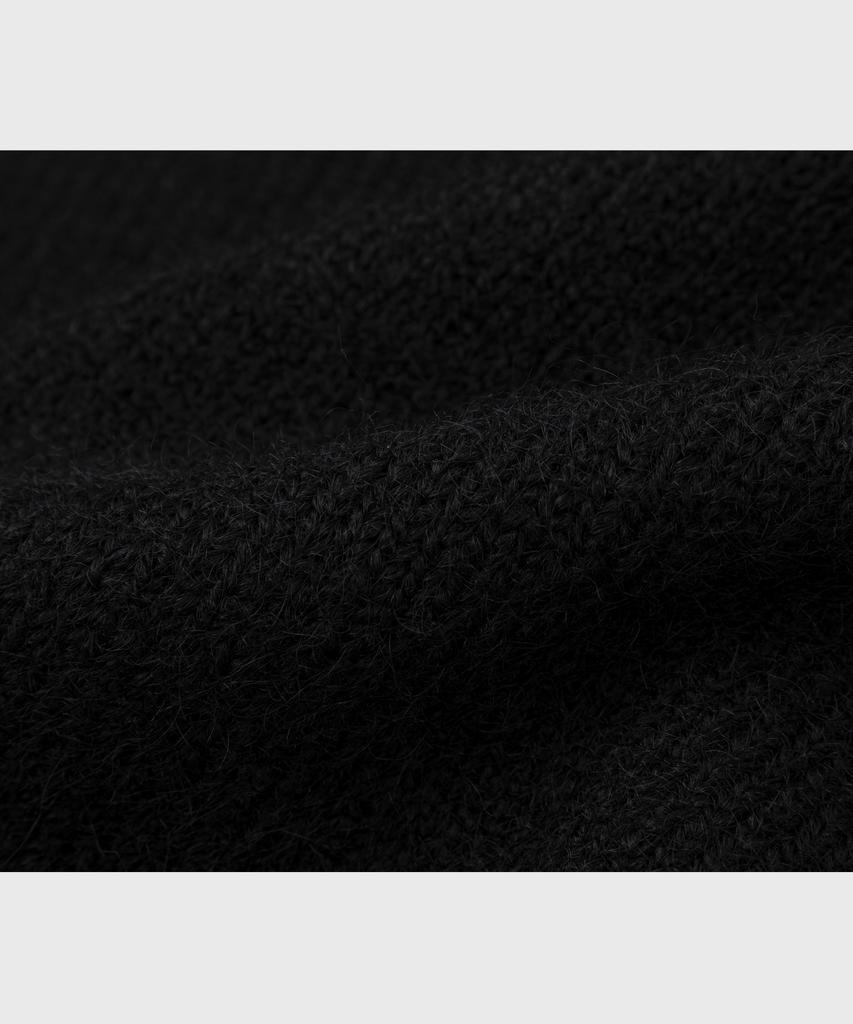 LETTERCOMO Daily Wool Round Knit Black
