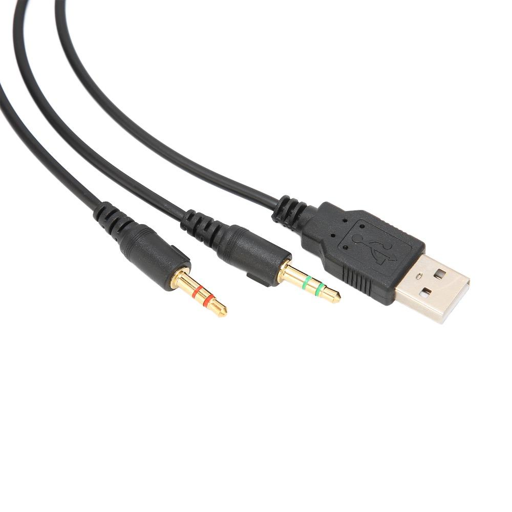 2m Headphone Audio Cable USB with Lighting Gaming Headset Cable for SteelSeries Arctis Home