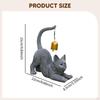 Katzenstatue Tierische Skulptur mit Glocke Einzigartige Kätzchenfigur Windspiel für Hof Innen Außen